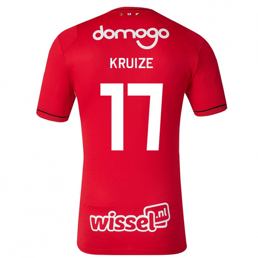 Danxen Hombre Camiseta Elisha Kruize #17 Rojo Blanco Negro 1ª Equipación 2026/27 La Camisa México