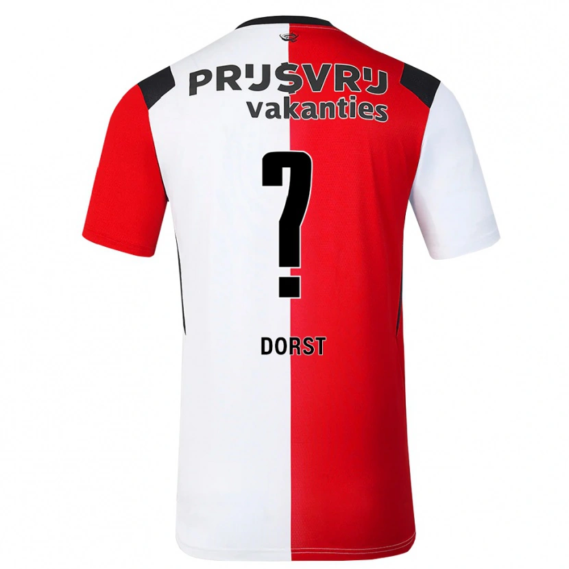 Danxen Hombre Camiseta Yarick Dorst #0 Rojo Blanco Negro 1ª Equipación 2026/27 La Camisa México