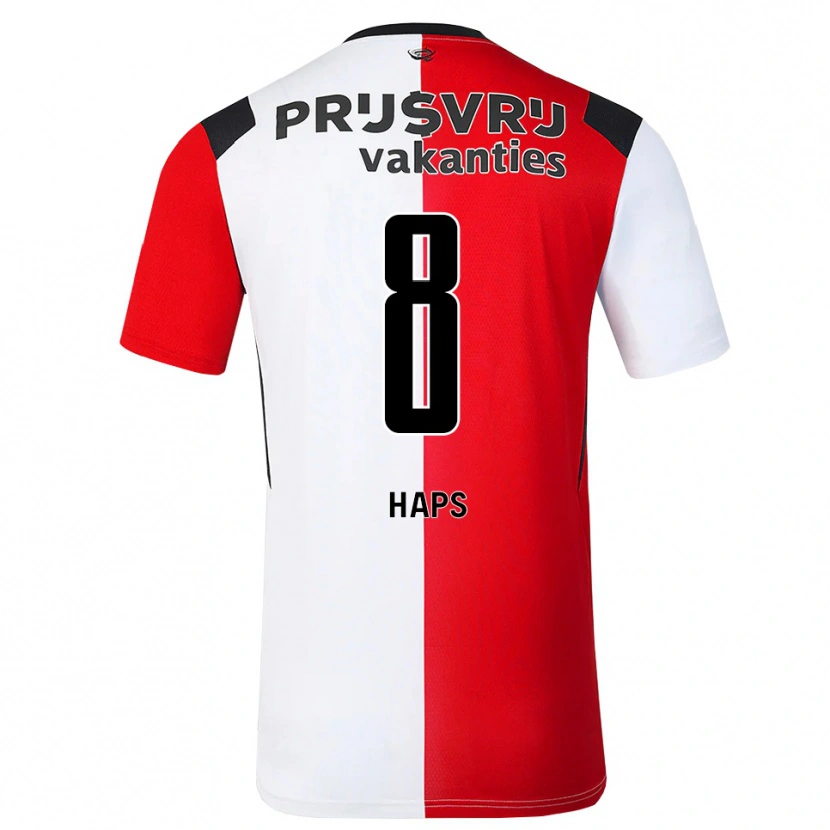 Danxen Hombre Camiseta Levi Haps #8 Rojo Blanco Negro 1ª Equipación 2026/27 La Camisa México