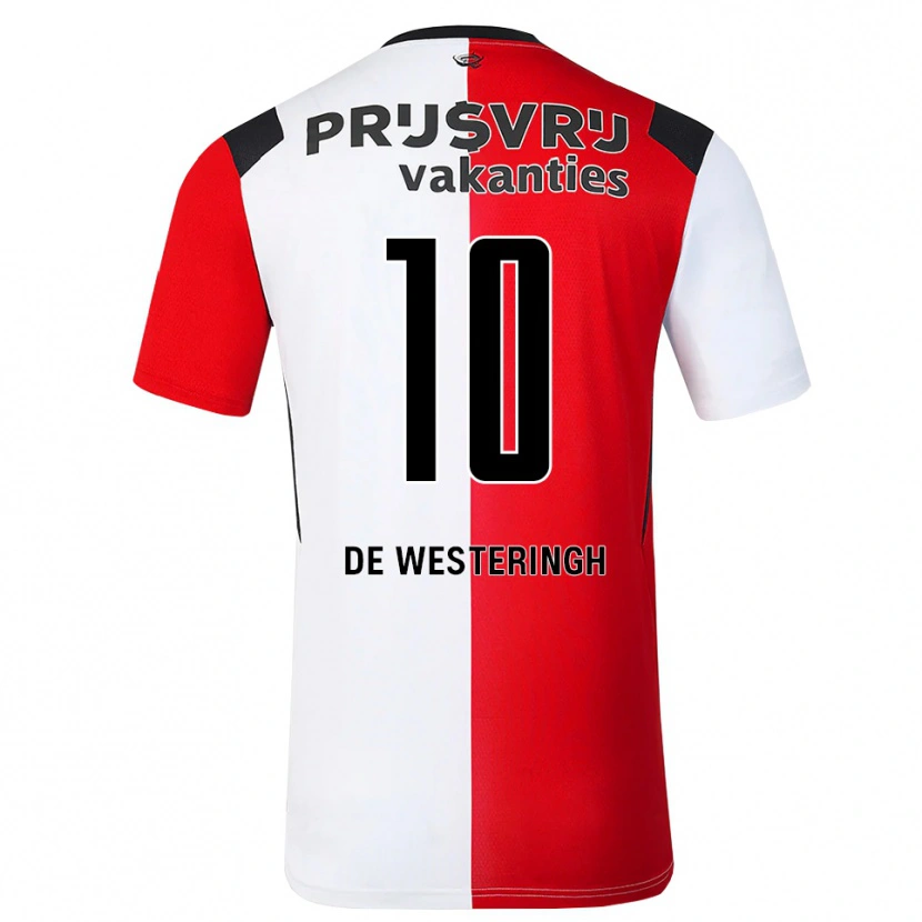 Danxen Hombre Camiseta Kirsten Van De Westeringh #10 Rojo Blanco Negro 1ª Equipación 2026/27 La Camisa México