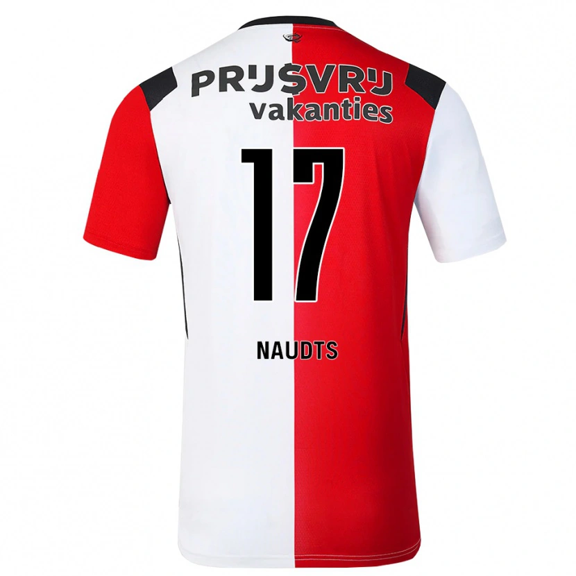 Danxen Hombre Camiseta Jamir Naudts #17 Rojo Blanco Negro 1ª Equipación 2026/27 La Camisa México