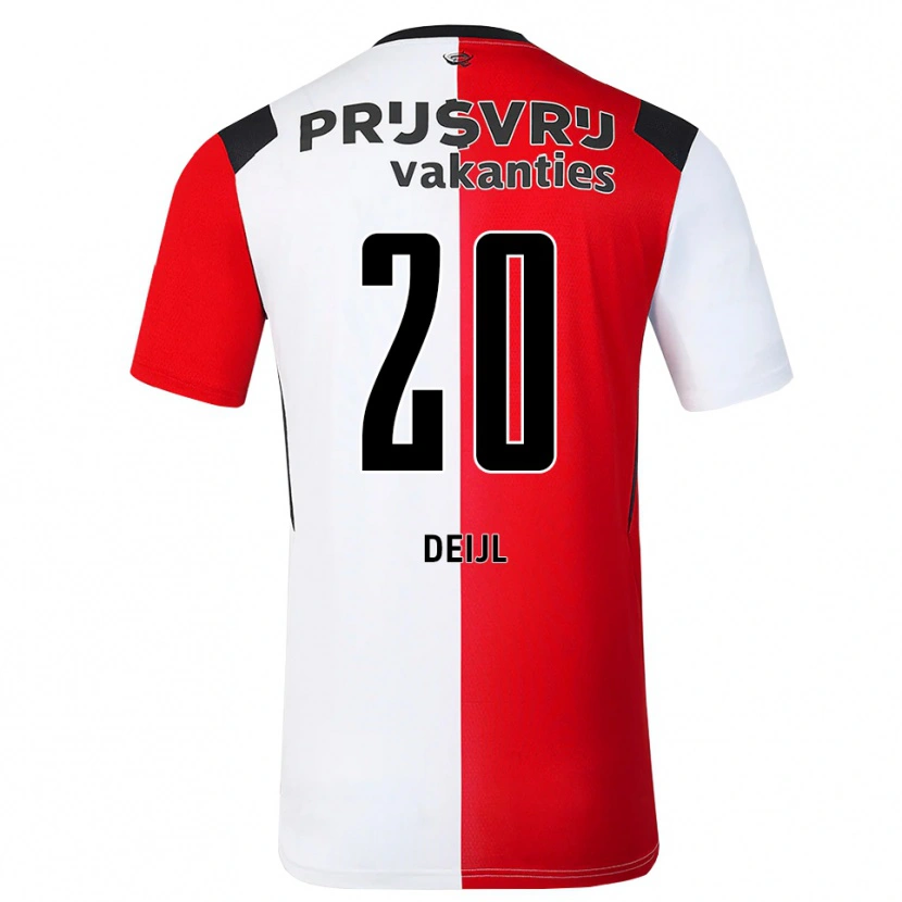 Danxen Hombre Camiseta Mats Deijl #20 Rojo Blanco Negro 1ª Equipación 2026/27 La Camisa México