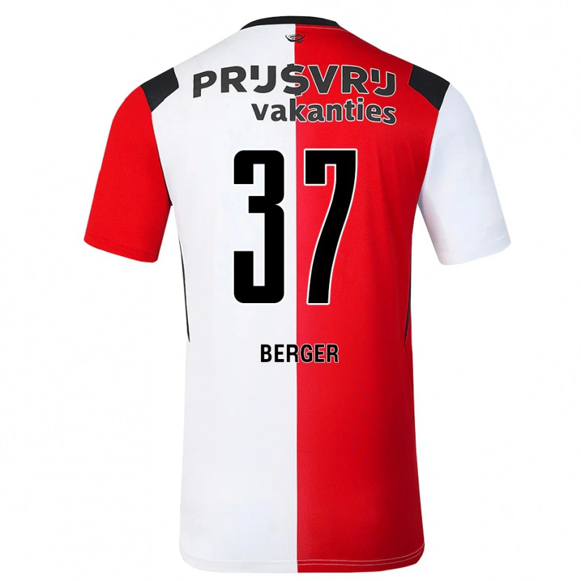 Danxen Hombre Camiseta Mannou Berger #37 Rojo Blanco Negro 1ª Equipación 2026/27 La Camisa México