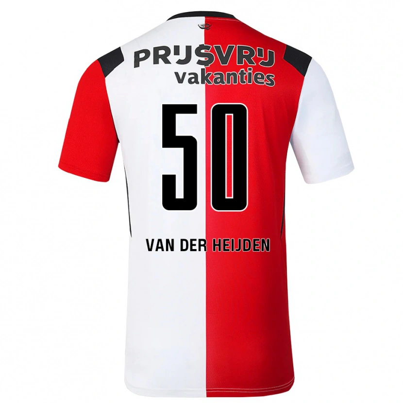 Danxen Hombre Camiseta Delano Van Der Heijden #50 Rojo Blanco Negro 1ª Equipación 2026/27 La Camisa México