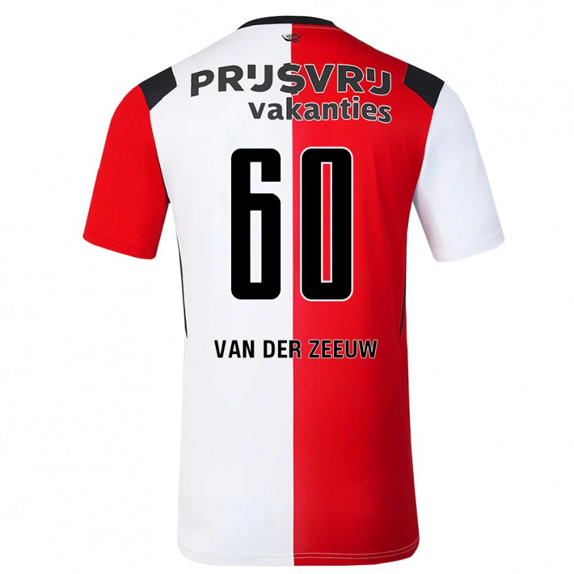Danxen Hombre Camiseta Twan Van Der Zeeuw #60 Rojo Blanco Negro 1ª Equipación 2026/27 La Camisa México