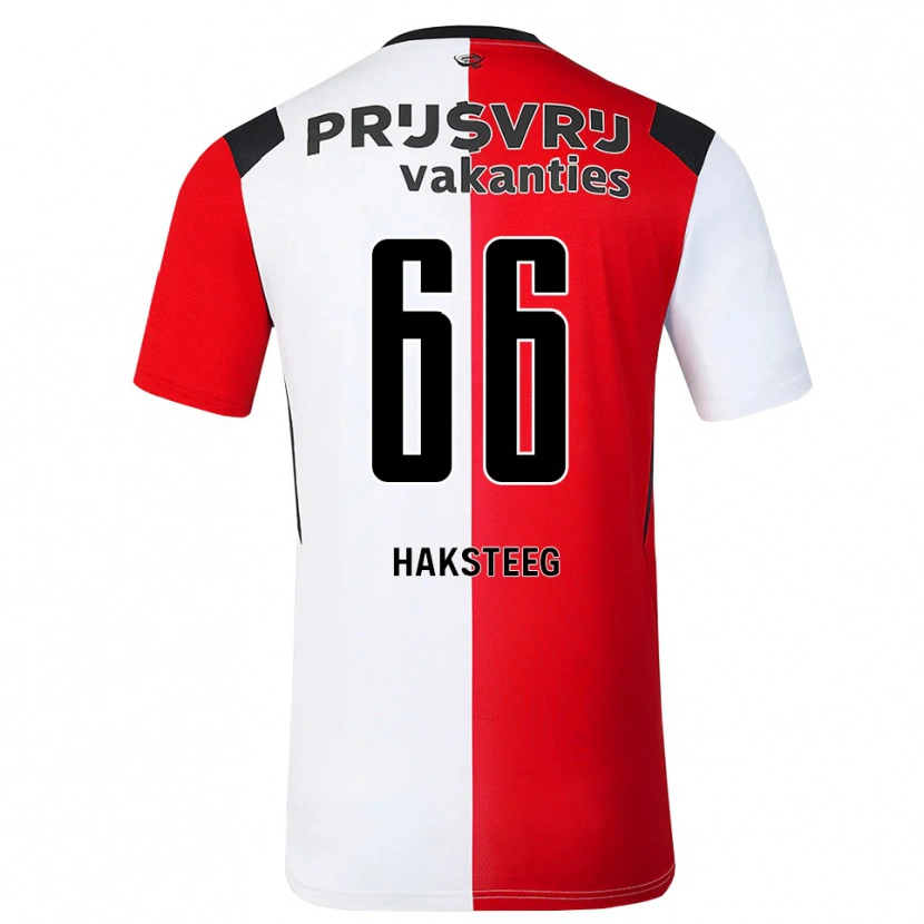 Danxen Hombre Camiseta Tim Haksteeg #66 Rojo Blanco Negro 1ª Equipación 2026/27 La Camisa México