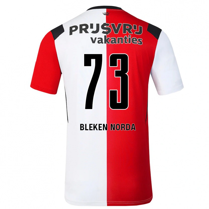 Danxen Hombre Camiseta Haakon Bleken Norda #73 Rojo Blanco Negro 1ª Equipación 2026/27 La Camisa México