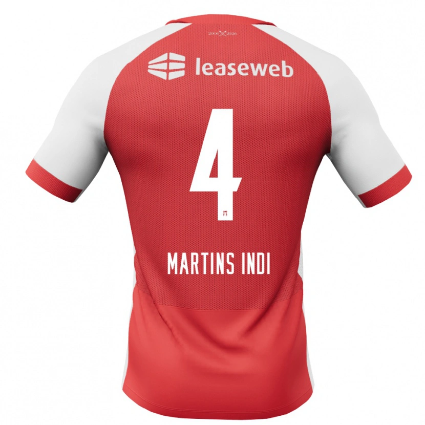 Danxen Hombre Camiseta Bruno Martins Indi #4 Rojo Blanco Negro 1ª Equipación 2026/27 La Camisa México