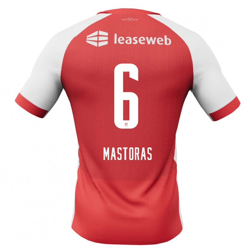 Danxen Hombre Camiseta Enoch Mastoras #6 Rojo Blanco Negro 1ª Equipación 2026/27 La Camisa México