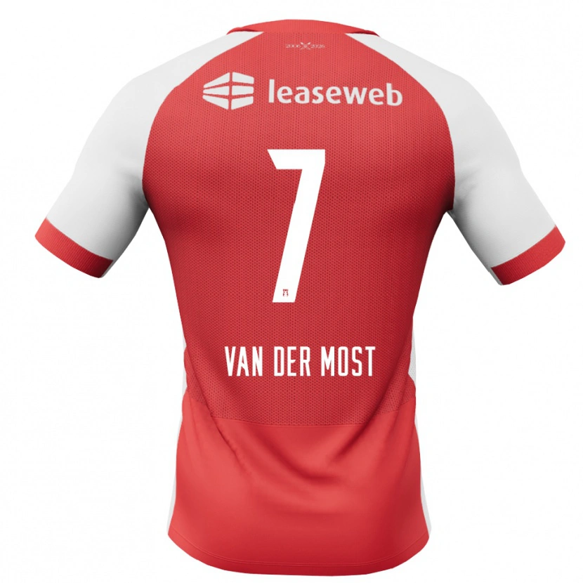 Danxen Hombre Camiseta Veerle Van Der Most #7 Rojo Blanco Negro 1ª Equipación 2026/27 La Camisa México
