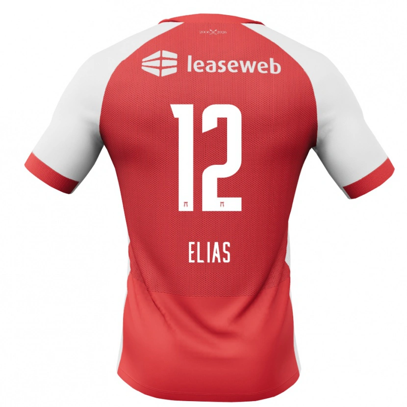 Danxen Hombre Camiseta Janoa Elias #12 Rojo Blanco Negro 1ª Equipación 2026/27 La Camisa México