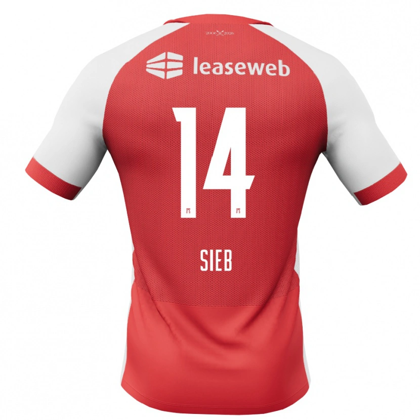 Danxen Hombre Camiseta Sieb Jongens #14 Rojo Blanco Negro 1ª Equipación 2026/27 La Camisa México
