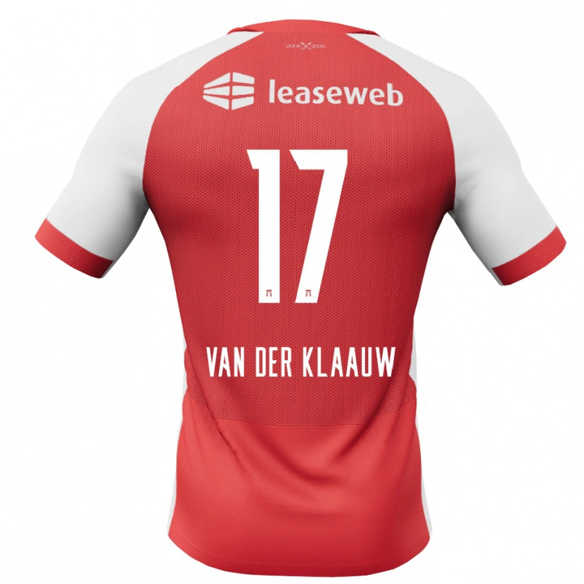 Danxen Hombre Camiseta Deacon Van Der Klaauw #17 Rojo Blanco Negro 1ª Equipación 2026/27 La Camisa México