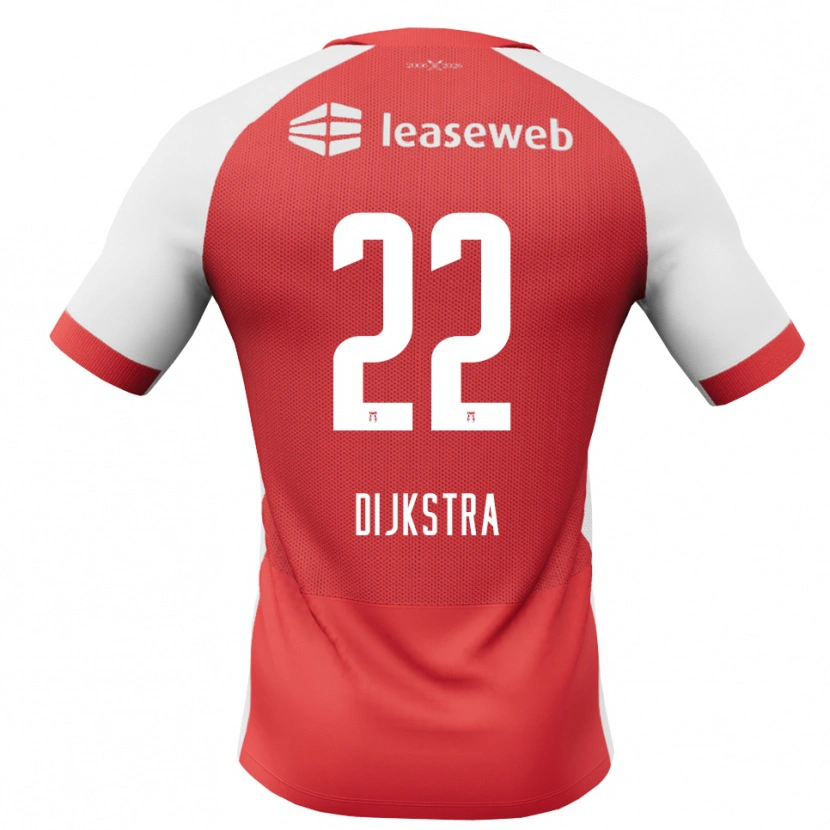Danxen Hombre Camiseta Elijah Dijkstra #22 Rojo Blanco Negro 1ª Equipación 2026/27 La Camisa México