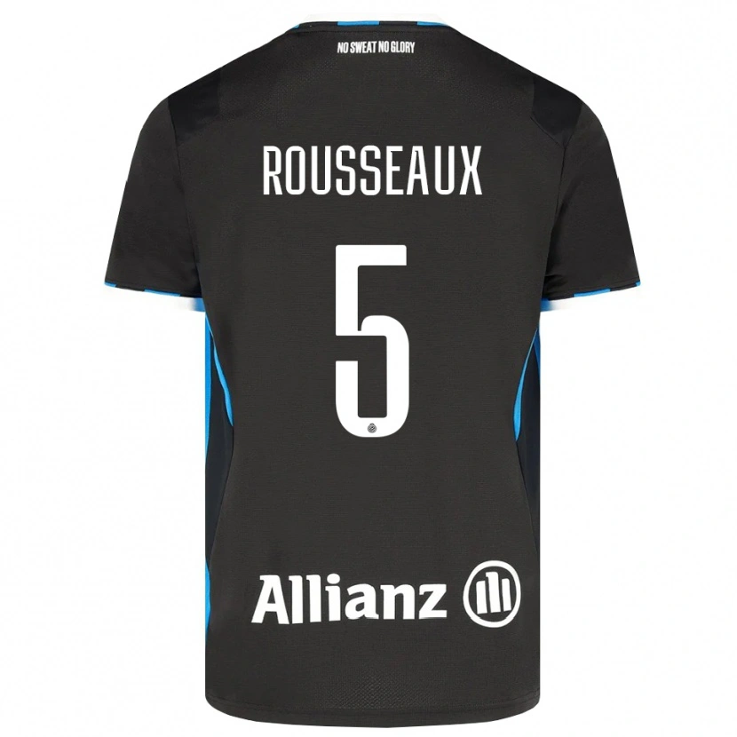 Danxen Hombre Camiseta Luca Rousseaux #5 Negro Rojo Azul 1ª Equipación 2026/27 La Camisa México