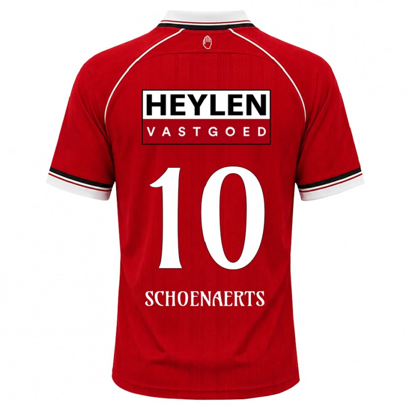 Danxen Hombre Camiseta Nand Schoenaerts #10 Rojo Blanco Negro 1ª Equipación 2026/27 La Camisa México