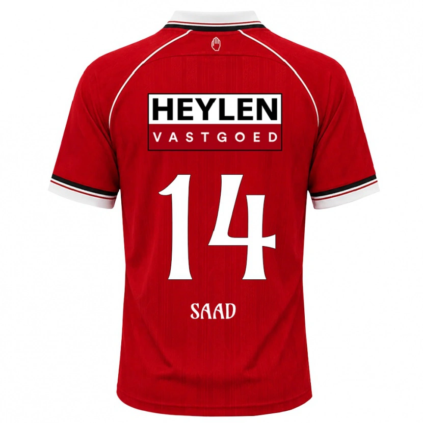 Danxen Hombre Camiseta Jabir Saad #14 Rojo Blanco Negro 1ª Equipación 2026/27 La Camisa México