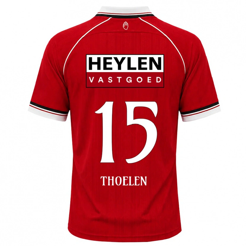 Danxen Hombre Camiseta Yannick Thoelen #15 Rojo Blanco Negro 1ª Equipación 2026/27 La Camisa México