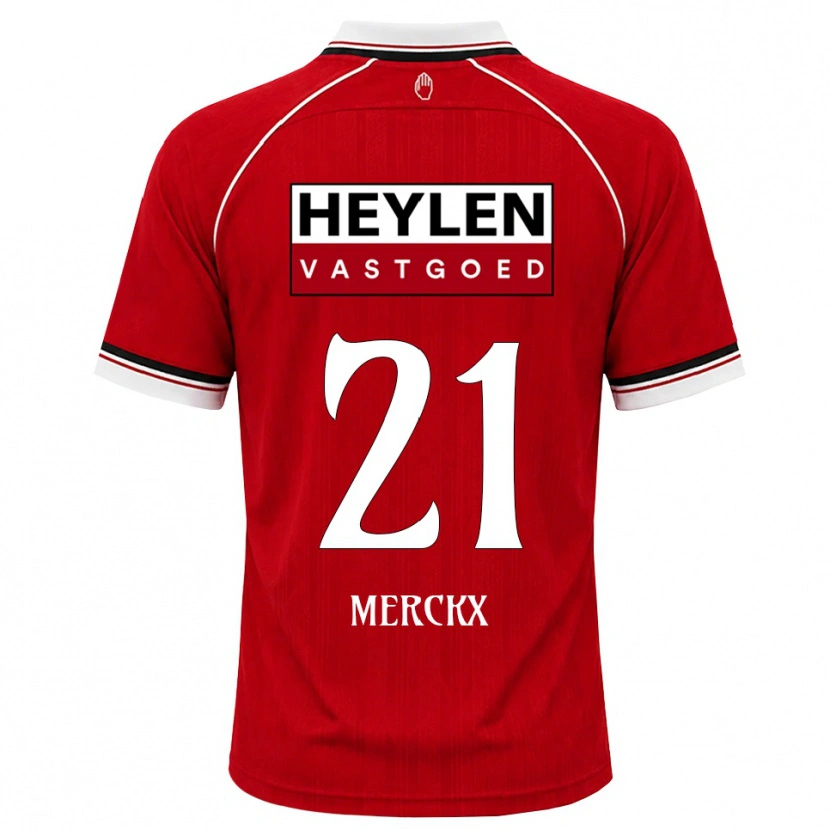 Danxen Hombre Camiseta Matti Merckx #21 Rojo Blanco Negro 1ª Equipación 2026/27 La Camisa México