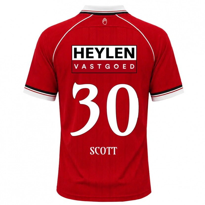 Danxen Hombre Camiseta Christopher Scott #30 Rojo Blanco Negro 1ª Equipación 2026/27 La Camisa México