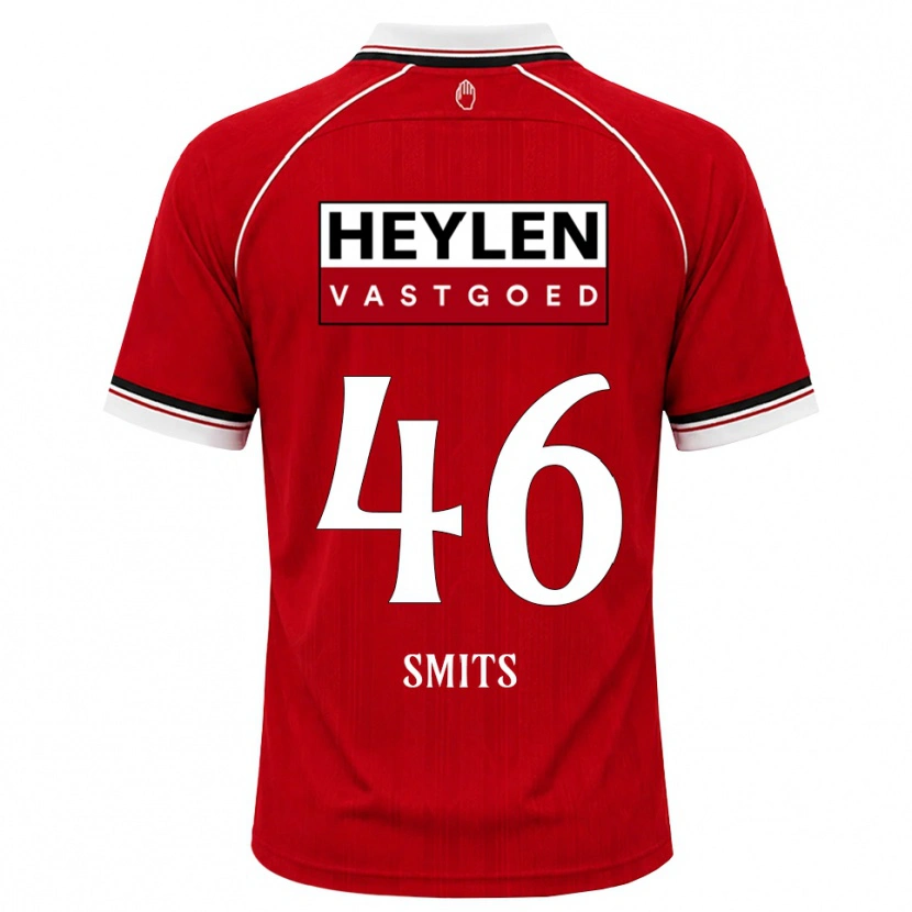 Danxen Hombre Camiseta Milan Smits #46 Rojo Blanco Negro 1ª Equipación 2026/27 La Camisa México