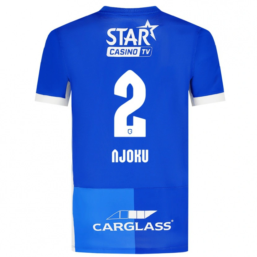 Danxen Hombre Camiseta Junior Njoku #2 Azulmedio Azulreal Blanco 1ª Equipación 2026/27 La Camisa México