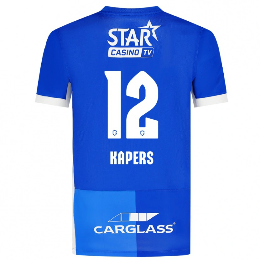 Danxen Hombre Camiseta Wout Kapers #12 Azulmedio Azulreal Blanco 1ª Equipación 2026/27 La Camisa México