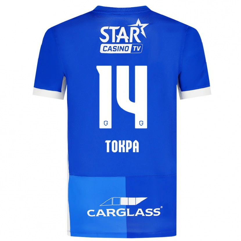 Danxen Hombre Camiseta Winner Tokpa #14 Azulmedio Azulreal Blanco 1ª Equipación 2026/27 La Camisa México