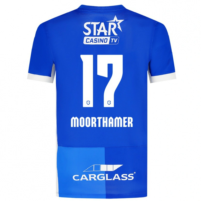 Danxen Hombre Camiseta Tinus Moorthamer #17 Azulmedio Azulreal Blanco 1ª Equipación 2026/27 La Camisa México