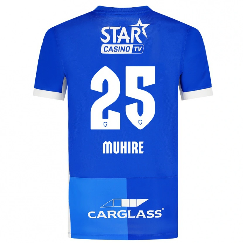 Danxen Hombre Camiseta Ian-Confiance Muhire #25 Azulmedio Azulreal Blanco 1ª Equipación 2026/27 La Camisa México