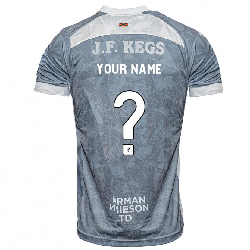 Danxen Hombre Camiseta Su Nombre #0 Gris Pizarra Claro 2ª Equipación 2026/27 La Camisa México