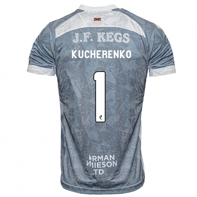 Danxen Hombre Camiseta Yevgeniy Kucherenko #1 Gris Pizarra Claro 2ª Equipación 2026/27 La Camisa México