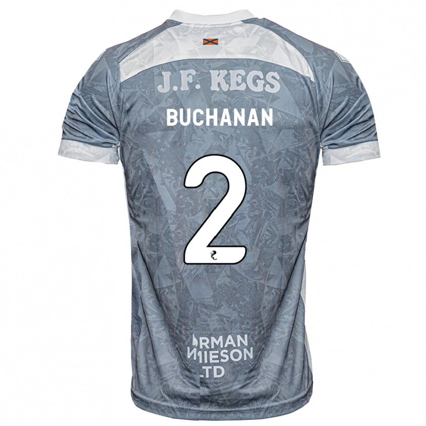 Danxen Hombre Camiseta Marcus Buchanan #2 Gris Pizarra Claro 2ª Equipación 2026/27 La Camisa México
