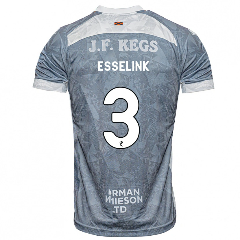 Danxen Hombre Camiseta Bert Esselink #3 Gris Pizarra Claro 2ª Equipación 2026/27 La Camisa México