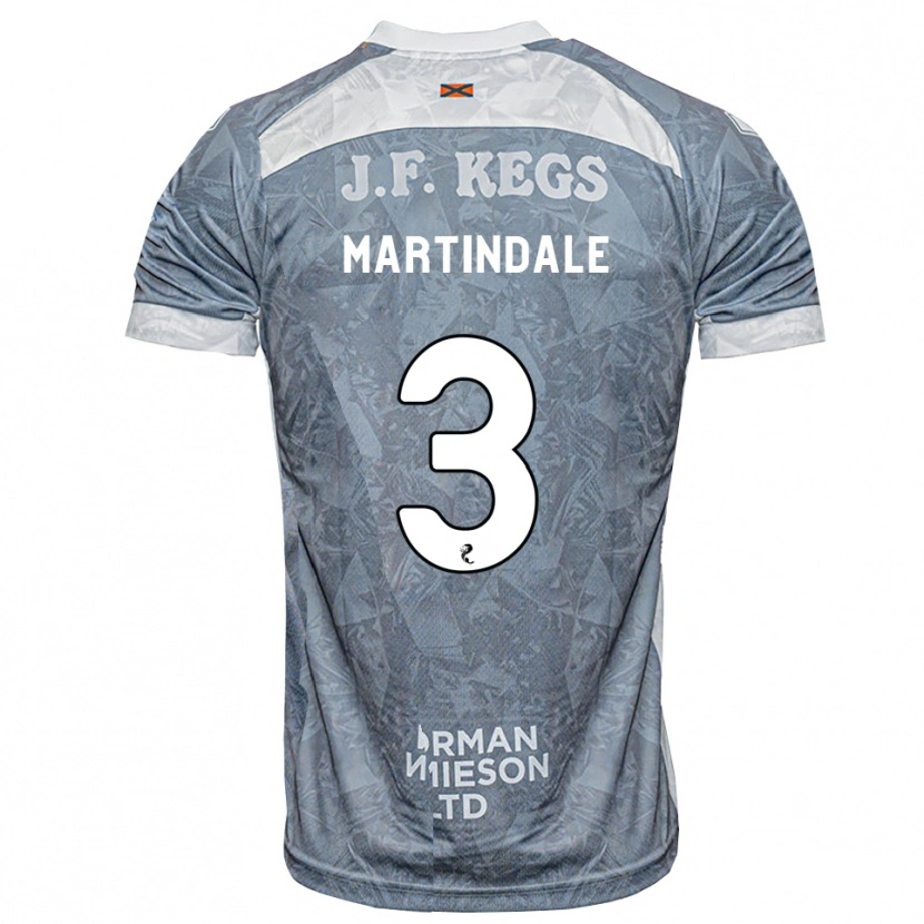 Danxen Hombre Camiseta Amilie Martindale #3 Gris Pizarra Claro 2ª Equipación 2026/27 La Camisa México