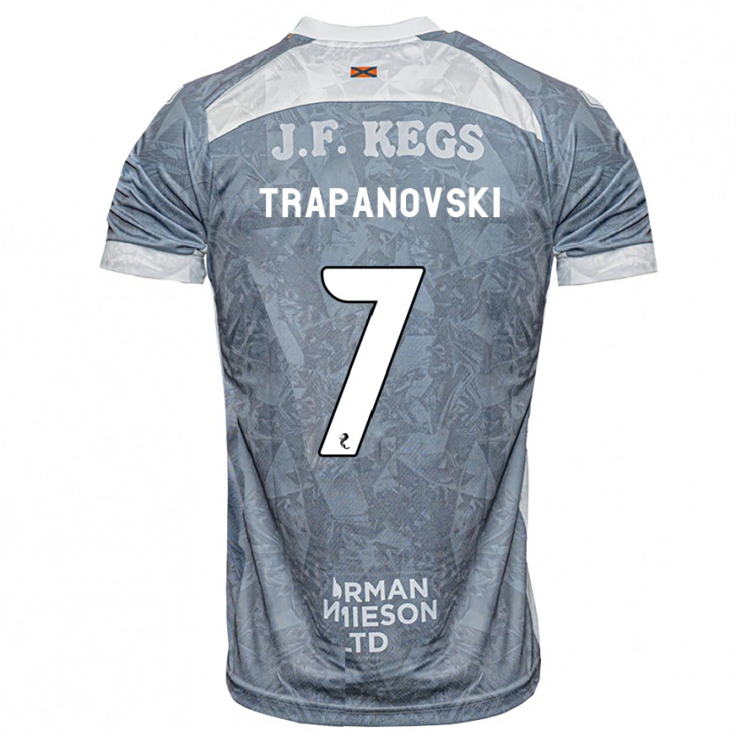 Danxen Hombre Camiseta Kristijan Trapanovski #7 Gris Pizarra Claro 2ª Equipación 2026/27 La Camisa México