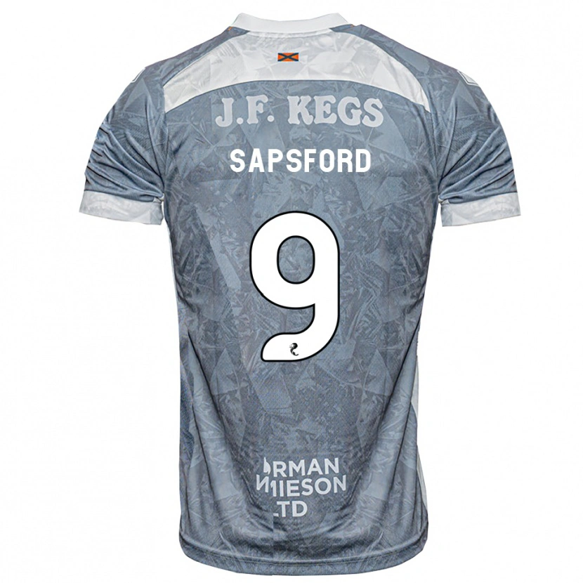Danxen Hombre Camiseta Zachary Sapsford #9 Gris Pizarra Claro 2ª Equipación 2026/27 La Camisa México