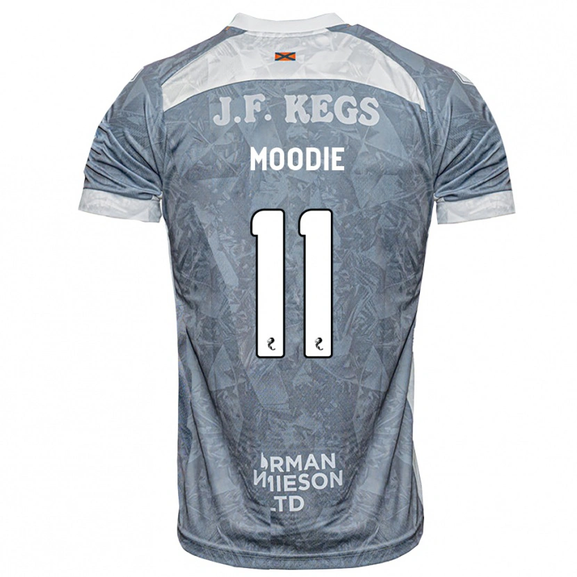 Danxen Hombre Camiseta Alix Moodie #11 Gris Pizarra Claro 2ª Equipación 2026/27 La Camisa México