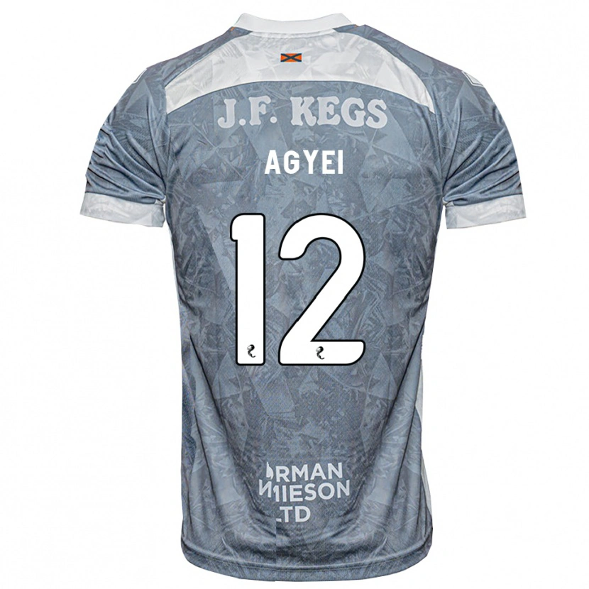 Danxen Hombre Camiseta Emmanuel Agyei #12 Gris Pizarra Claro 2ª Equipación 2026/27 La Camisa México