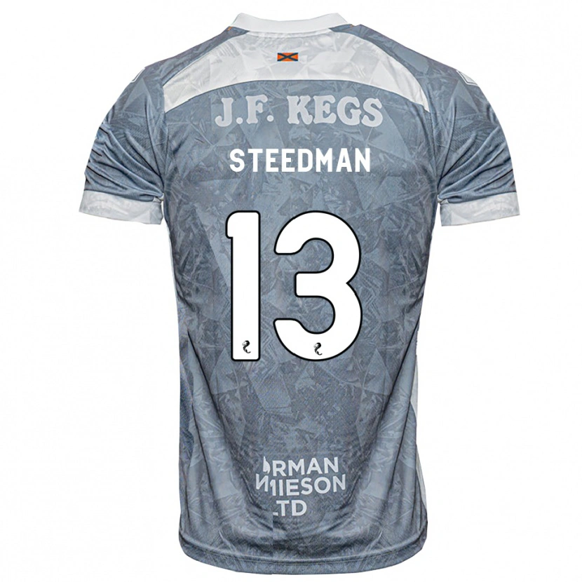 Danxen Hombre Camiseta Morgan Steedman #13 Gris Pizarra Claro 2ª Equipación 2026/27 La Camisa México