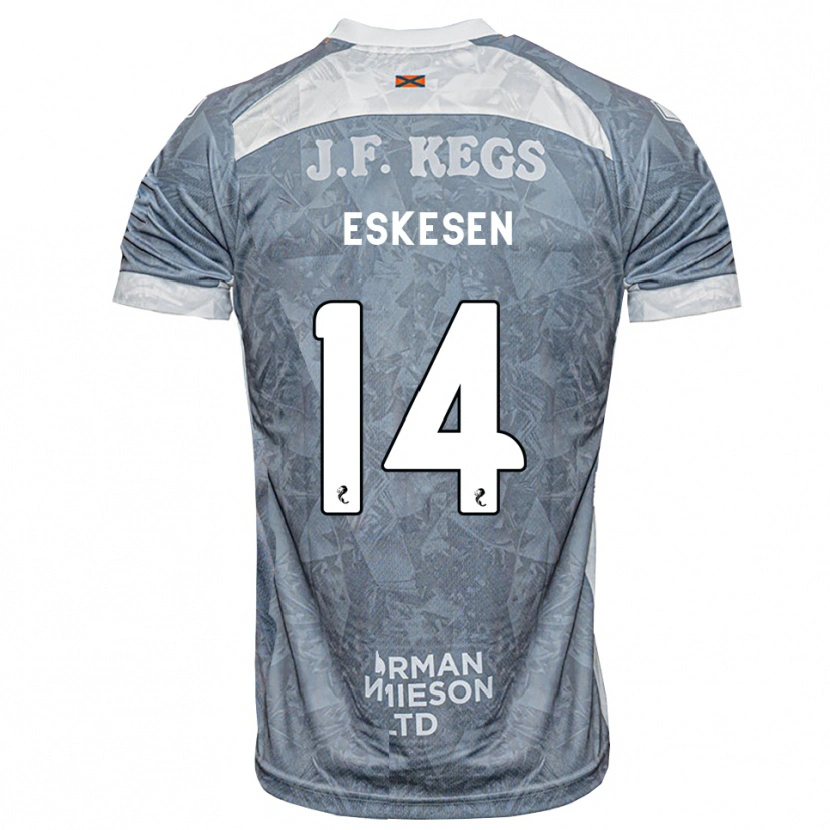 Danxen Hombre Camiseta Julius Eskesen #14 Gris Pizarra Claro 2ª Equipación 2026/27 La Camisa México