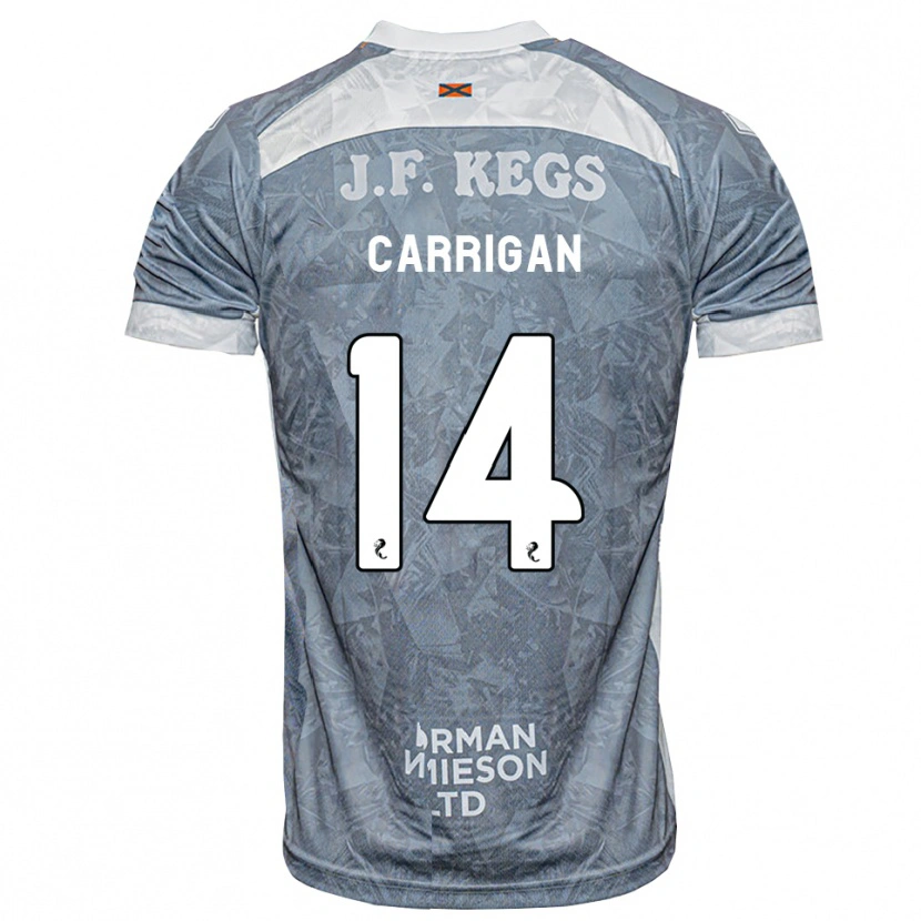 Danxen Hombre Camiseta Leo Carrigan #14 Gris Pizarra Claro 2ª Equipación 2026/27 La Camisa México