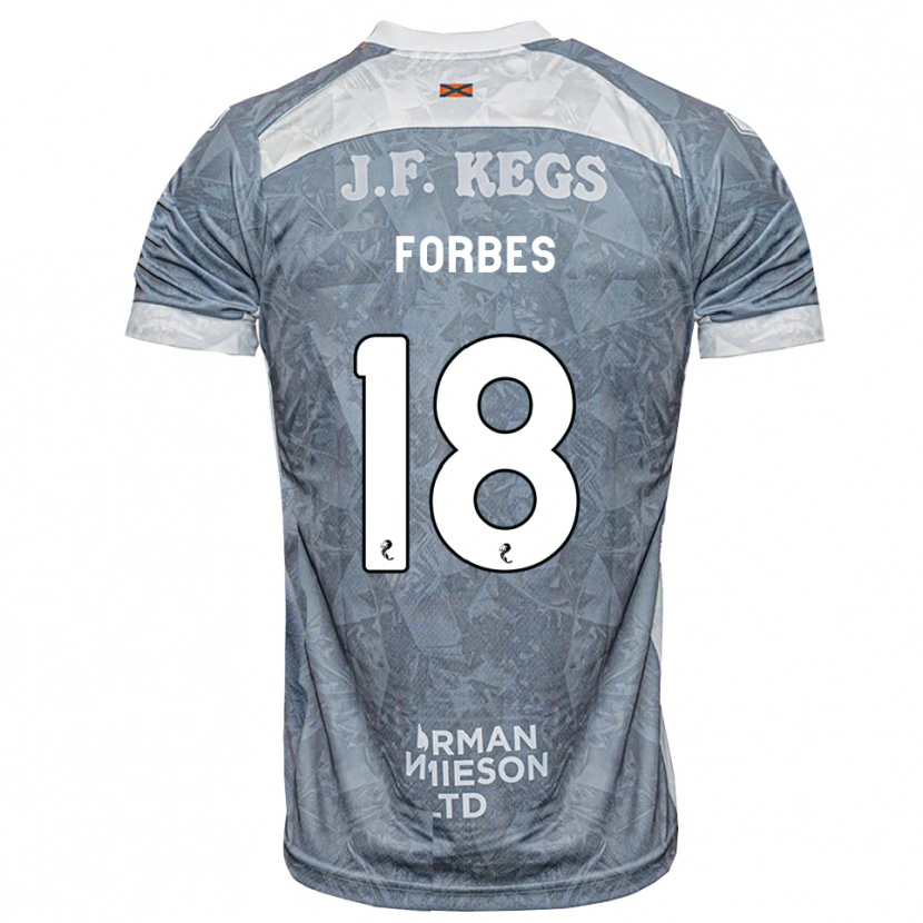 Danxen Hombre Camiseta Michael Forbes #18 Gris Pizarra Claro 2ª Equipación 2026/27 La Camisa México