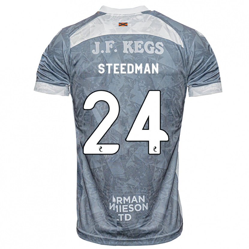Danxen Hombre Camiseta Laura Steedman #24 Gris Pizarra Claro 2ª Equipación 2026/27 La Camisa México