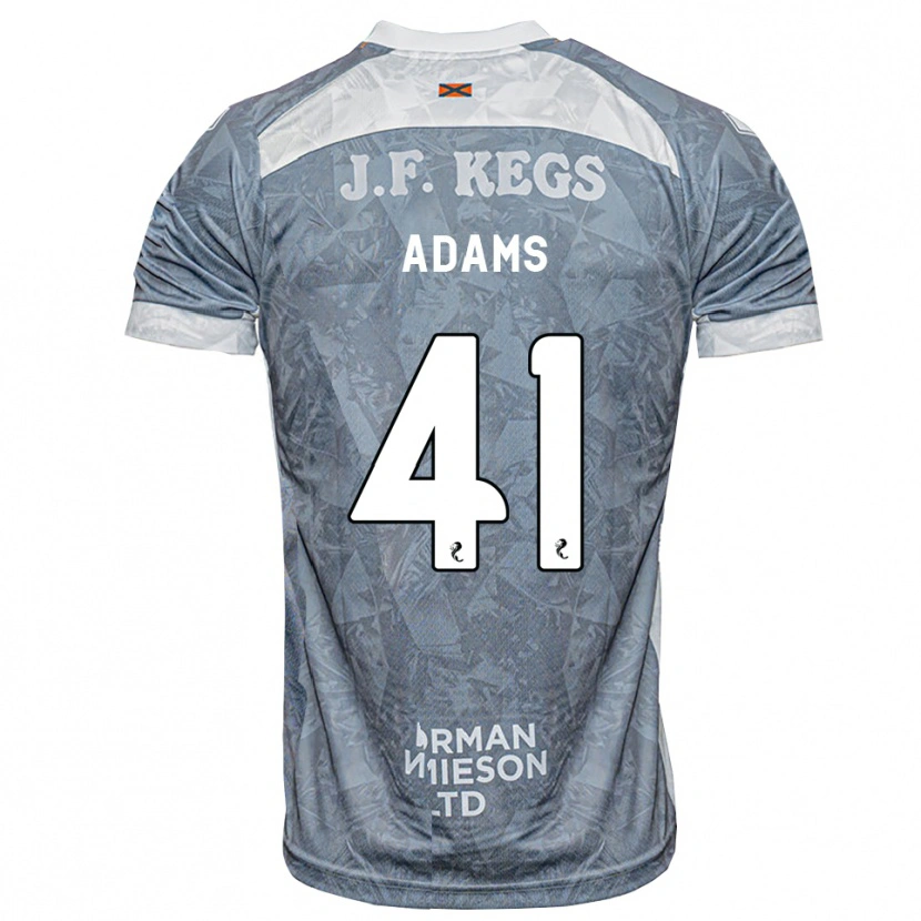 Danxen Hombre Camiseta Ruairidh Adams #41 Gris Pizarra Claro 2ª Equipación 2026/27 La Camisa México