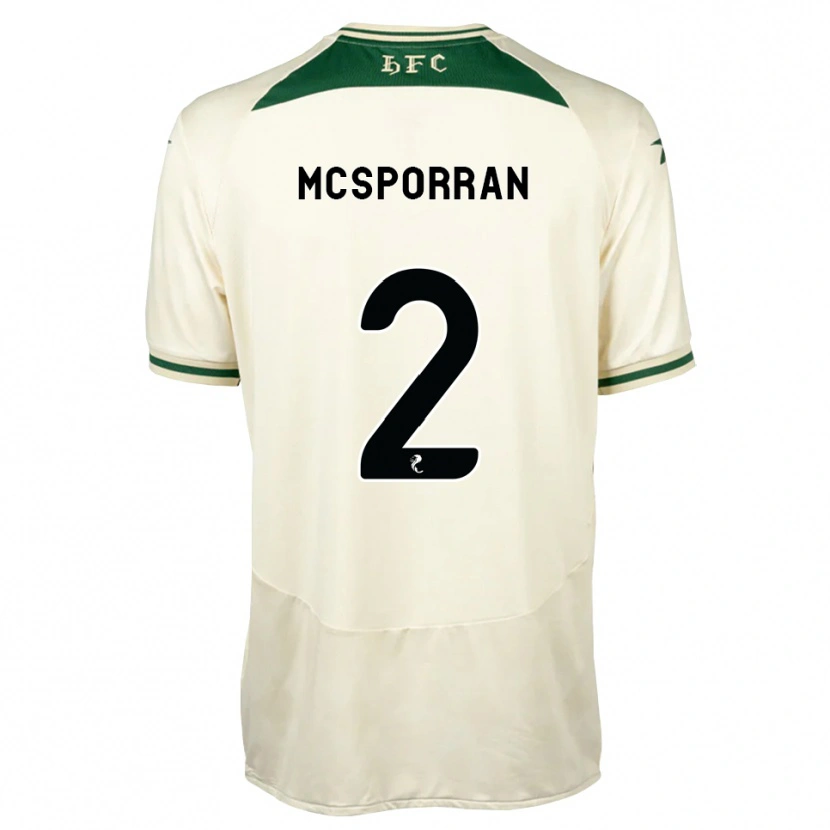 Danxen Hombre Camiseta Arran Mcsporran #2 Blanco Verde Bosque 2ª Equipación 2026/27 La Camisa México