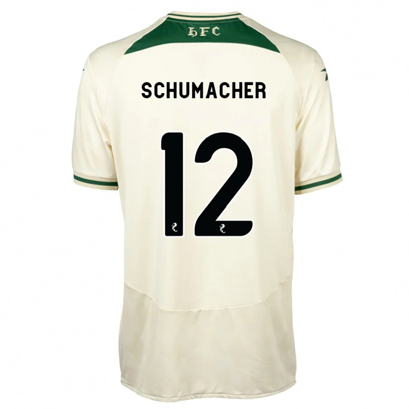 Danxen Hombre Camiseta Noa Schumacher #12 Blanco Verde Bosque 2ª Equipación 2026/27 La Camisa México