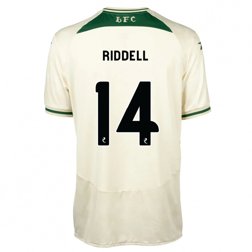Danxen Hombre Camiseta Jaden Riddell #14 Blanco Verde Bosque 2ª Equipación 2026/27 La Camisa México