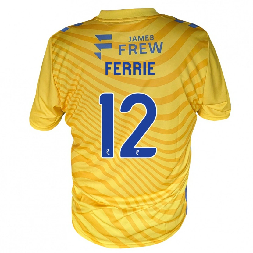 Danxen Hombre Camiseta Calum Ferrie #12 Azul Real Amarillo 2ª Equipación 2026/27 La Camisa México