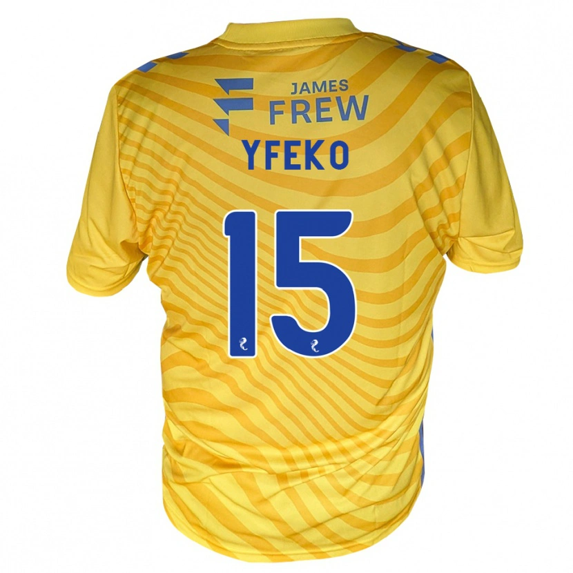 Danxen Hombre Camiseta Johnly Yfeko #15 Azul Real Amarillo 2ª Equipación 2026/27 La Camisa México
